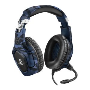 Headset Gamer Para PS4 Trust GXT 488 Forze-B, Drivers 50mm, Azul Camuflado, T23532