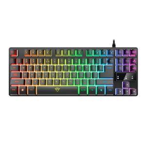 Teclado Gamer Trust GXT 833 Thado, RGB, TKL, ABNT2, Preto, T24295