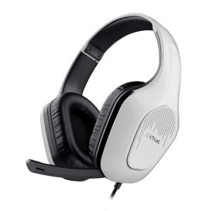 Headset Gamer Trust Zirox, Drivers 50mm, Branco, T25147