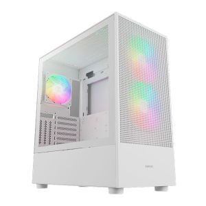 Gabinete Gamer Gamdias Talos E Mesh Elite Rgb Mid Tower Lateral De Vidro Com Fans Branco