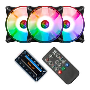 Kit Ventoinhas TGT Humber, ARGB, 3x120mm + Controladora, Preta, TGT-HR3-BK01 Kit Ventoinhas TGT Humber, ARGB, 3x120mm + Controladora, Preta, TGT-HR3-BK01