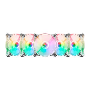 Kit Ventoinhas TGT Humber, ARGB, 5x120mm, Branco, TGT-HR5-WH01