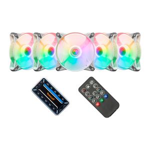 Kit Ventoinhas TGT Humber, ARGB, 5x120mm + Controladora, Branco, TGT-HR5-WH01 Kit Ventoinhas TGT Humber, ARGB, 5x120mm + Controladora, Branco, TGT-HR5-WH01