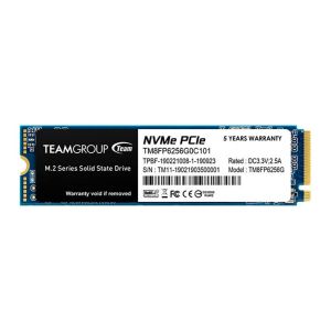 SSD Team Group MP33 256GB, M.2 2280, PCIe NVMe, Leitura 1600MB/s, Gravacao 1000MB/s, TM8FP6256G0C101