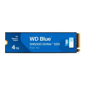 SSD WD Blue SN5000, 4TB, M.2 2280, PCIe NVMe, Leitura 5500MB/s, Gravacao 5000MB/s, WDS400T4B0E
