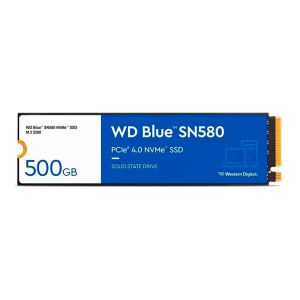 SSD WD Blue SN580, 500GB, M.2 2280, PCie NVMe, Leitura 4000MB/s, Gravacao 3600MB/s, Azul, WDS500G3B0E