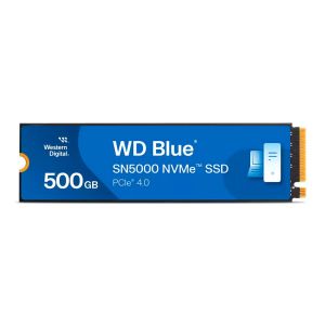 SSD WD Blue SN5000, 500GB, M.2 2280, PCIe NVMe, Leitura 5000MB/s, Gravacao 4000MB/s, WDS500G4B0E