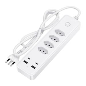 Filtro de Linha Avatto WPS16, 4 Tomadas, Bivolt, Wi-Fi, 2 USB + Tipo-C, 1.5m, Branco, WPS16