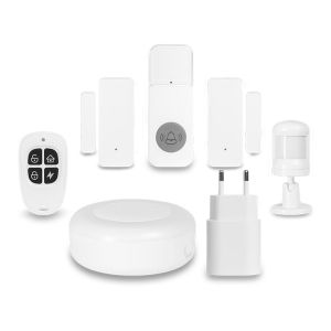 Kit Smart de Seguranca Moes, WiFi, Branco, WSS-JM-S01-EN