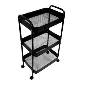 Carrinho Organizador Zinnia Allure ZO2, Preto, ZNC-ALLR-BK02