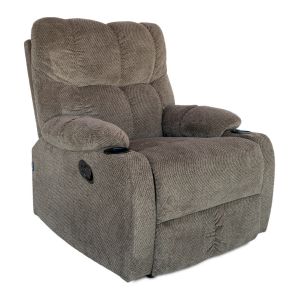 Poltrona Manual Reclinavel Zinnia Suri, Tecido Veludo Jacquard, Bege Escuro, ZNC-SRI-BG02 Poltrona Manual Reclinavel Zinnia Suri, Tecido Veludo Jacquard, Bege Escuro, ZNC-SRI-BG02