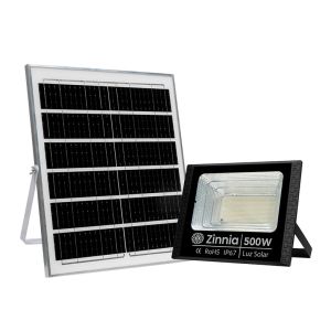 Refletor Solar Zinnia ZRS500, Led, 500W, Bateria 16000Mah, Com Controle Remoto, IP67, ZNE-ZRS500V2-01