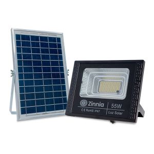 Refletor Solar Zinnia ZRS55, Led, 55W, Bateria 4000Mah, Com Controle Remoto, IP67, ZNE-ZRS55-01
