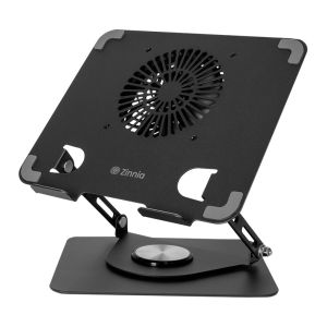 Base Para Notebook Zinnia Aria, Ate 17.3 Pol, Com Fan, Preto,  ZNO-ARI-AL01