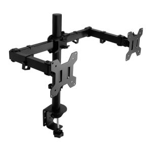 Suporte Articulado Para 2 Monitores Zinnia Nimbo 20F, 10 Pol a 27 Pol, Preto, ZNO-ZBO20F-BK02