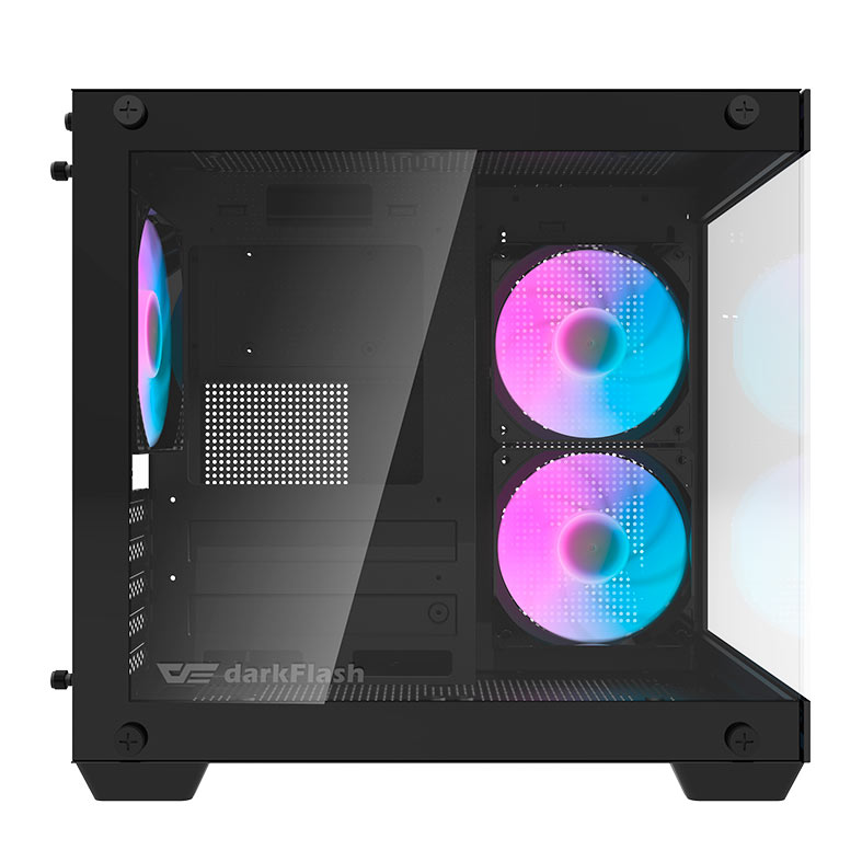 Gabinete Gamer Aigo Darkflash Durin D275M, Rainbow, Mid-Tower, Lateral de Vidro, Com 3 Fans, Preto, DC-D275M-B-BR2 - miniatura 4