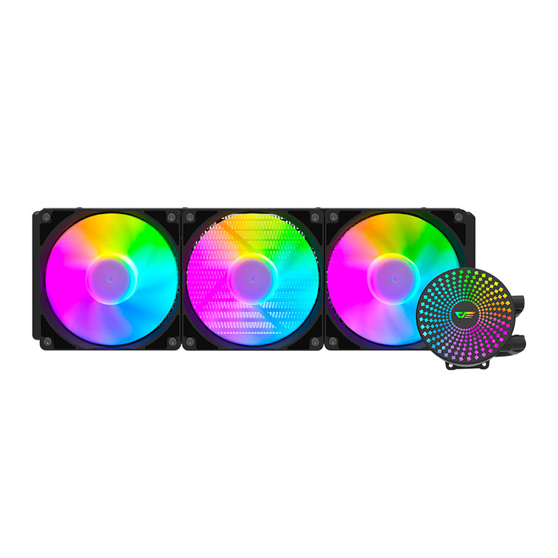 Water Cooler Aigo Darkflash Radiant DC360, ARGB, 360mm, Preto, DC360BK - miniatura 3