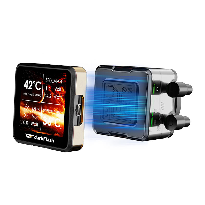 Water Cooler Aigo Darkflash DE240, ARGB, Display IPS 2.88 Pol, 240mm, Preto, DE-240-BK - miniatura 6
