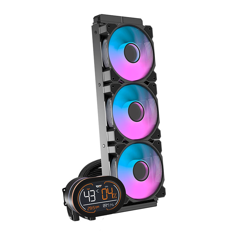 Water Cooler Aigo Darkflash DH360D, ARGB, 360mm, Preto, DH360D-BK - miniatura 3