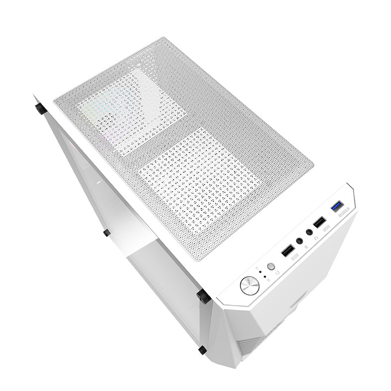 Gabinete Gamer Aigo DarkFlash DK150, Mid-Tower, Lateral de Vidro, Com 3 Fans, Branco, DK150-WH - miniatura 4