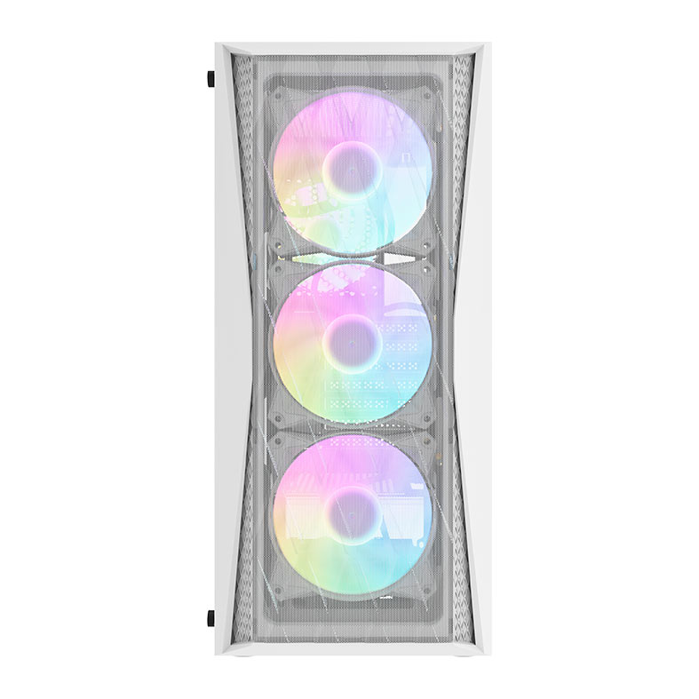 Gabinete Gamer Aigo DarkFlash DK352 Mesh, ARGB, Mid-Tower, Lateral de Vidro, Com 4 Fans, Branco, DK352WH-MESH-4F - miniatura 4