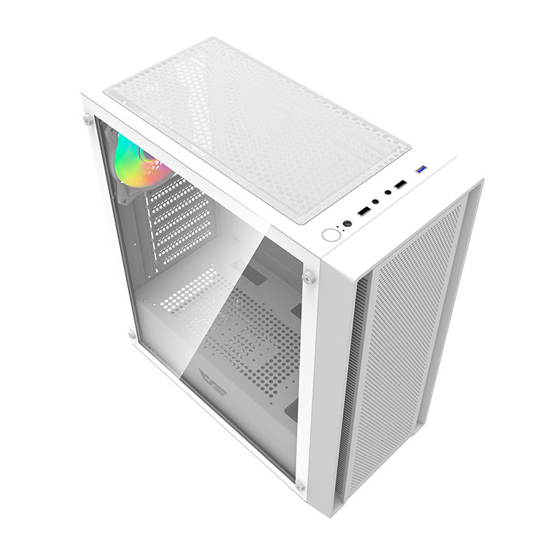 Gabinete Gamer Aigo Darkflash DK353, ARGB, Mid-Tower, Lateral de Vidro, Com 4 Fans, Branco, DK353-WH - miniatura 4