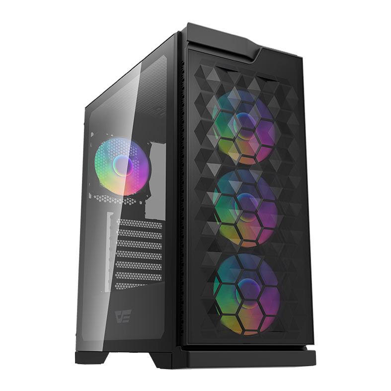 Gabinete Gamer Aigo Darkflash DK361, ARGB, Mid-Tower, Lateral De Vidro, Com 4 Fans, Preto, DK361-BK - miniatura 3