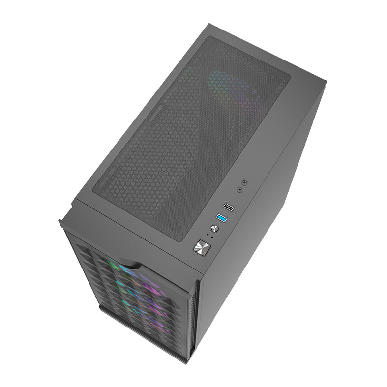 Gabinete Gamer Aigo Darkflash DK361, ARGB, Mid-Tower, Lateral De Vidro, Com 4 Fans, Preto, DK361-BK - miniatura 7