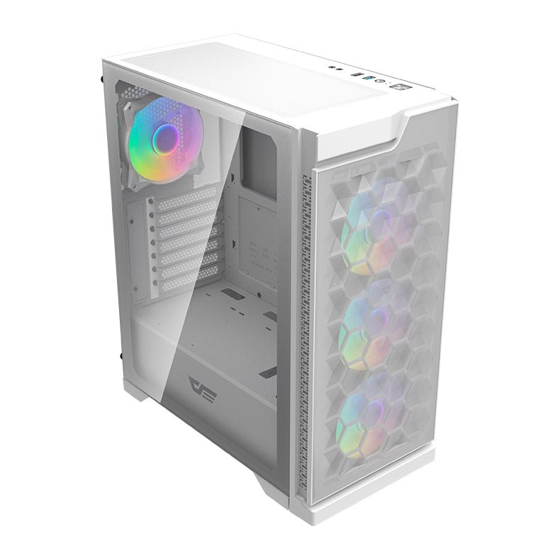 Gabinete Gamer Aigo Darkflash DK361, RGB, Mid-Tower, Lateral De Vidro, Com 4 Fans, Branco, DK361-WH - miniatura 4