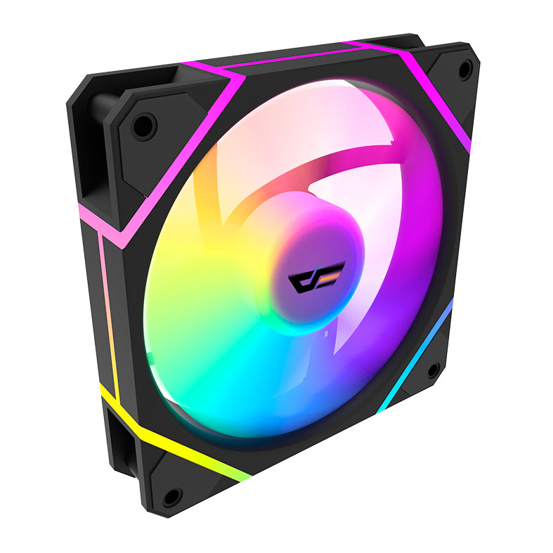 Ventoinha Aigo Darkflash DM12 F, ARGB, 120mm, Preto, DM12F-BK - miniatura 4
