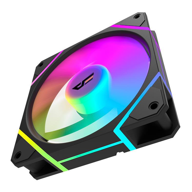 Ventoinha Aigo Darkflash DM12 F, ARGB, 120mm, Preto, DM12F-BK - miniatura 6