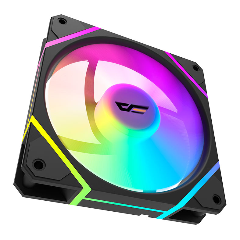 Ventoinha Aigo Darkflash DM12 F, ARGB, 120mm, Preto, DM12F-BK - miniatura 5