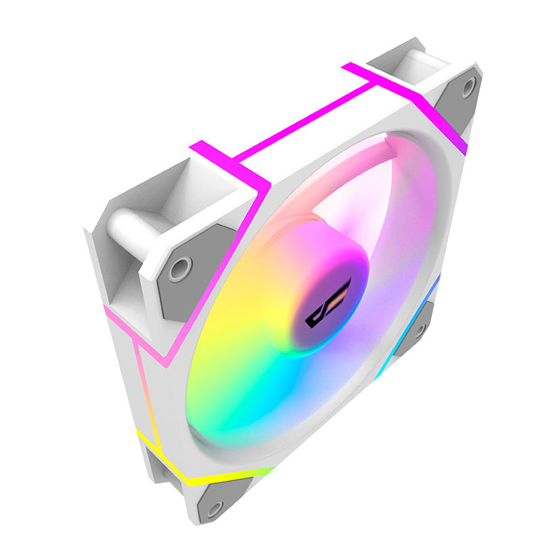 Ventoinha Aigo Darkflash DM12 F, ARGB, 120mm, Branco, DM12F-WH - miniatura 4