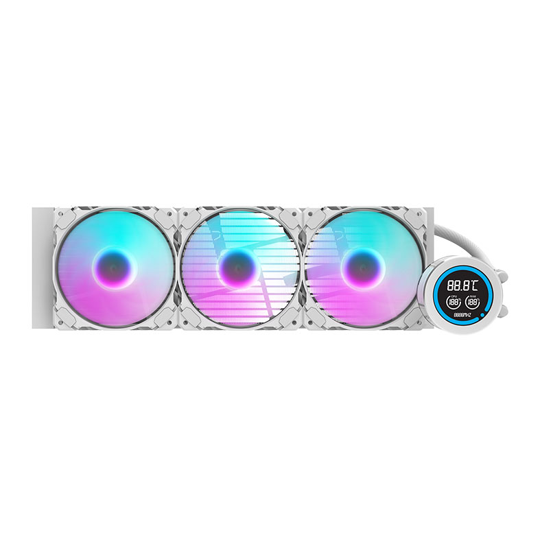 Water Cooler Aigo Darkflash Nebula DN-360D, Display LCD 2.1 Pol, ARGB, 360mm, Branco, DN-360D-WH - miniatura 5