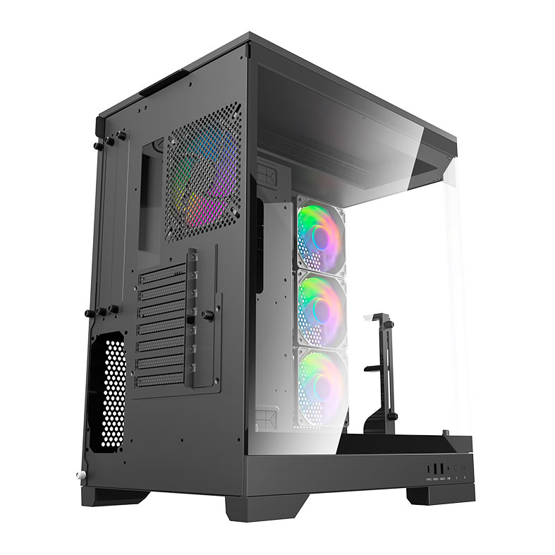 Gabinete Gamer Aigo Darkflash DQX90, ARGB, Mid-Tower, Lateral de Vidro, Com 4 Fans, Preto, DQX90-FAN-BK - miniatura 8