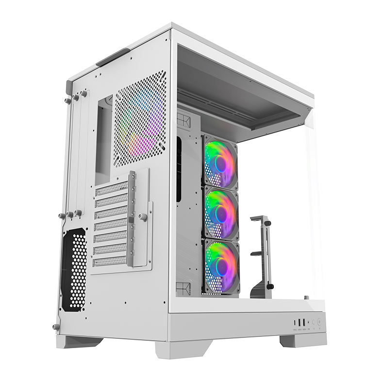 Gabinete Gamer Aigo Darkflash DQX90, ARGB, Mid-Tower, Lateral de Vidro, Com 4 Fans, Branco, DQX90-FAN-WH - miniatura 7