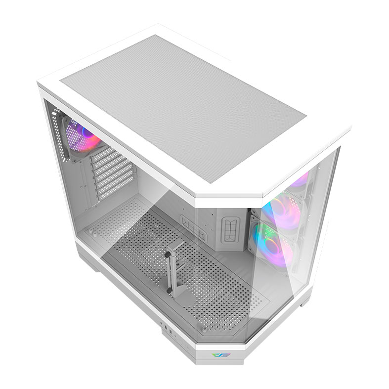Gabinete Gamer Aigo Darkflash DQX90, ARGB, Mid-Tower, Lateral de Vidro, Com 4 Fans, Branco, DQX90-FAN-WH - miniatura 3