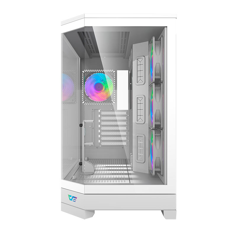 Gabinete Gamer Aigo Darkflash DQX90, ARGB, Mid-Tower, Lateral de Vidro, Com 4 Fans, Branco, DQX90-FAN-WH - miniatura 4