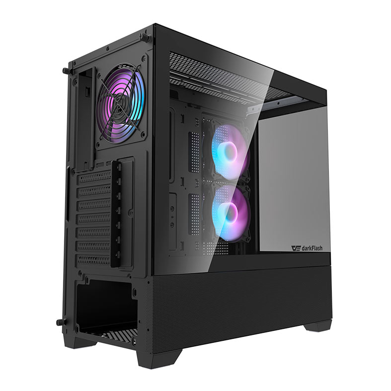 Gabinete Gamer Aigo Darkflash DS900 Air, ARGB, Mid-Tower, Lateral de Vidro, Com 3 Fans, Preto, DS900AIR-BK-3F - miniatura 8