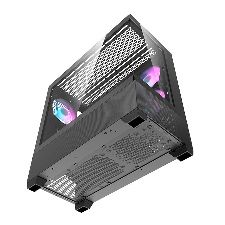 Gabinete Gamer Aigo Darkflash DS900 Air, ARGB, Mid-Tower, Lateral de Vidro, Com 3 Fans, Preto, DS900AIR-BK-3F - miniatura 7