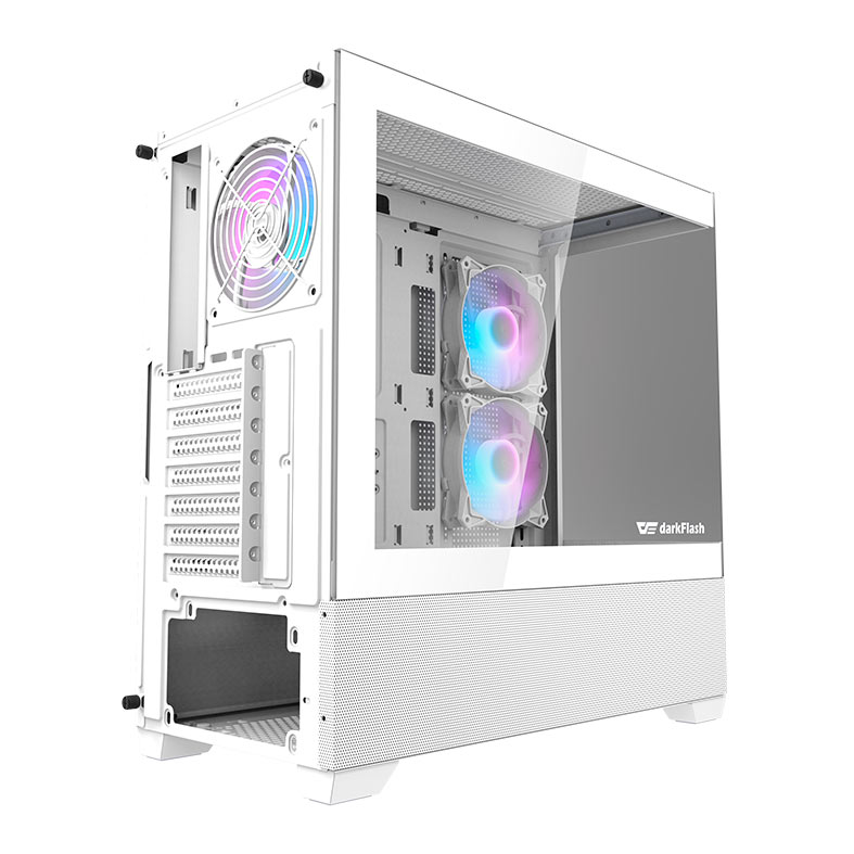 Gabinete Gamer Aigo Darkflash DS900 Air, ARGB, Mid-Tower, Lateral de Vidro, Com 3 Fans, Branco, DS900AIR-WH-3F - miniatura 8