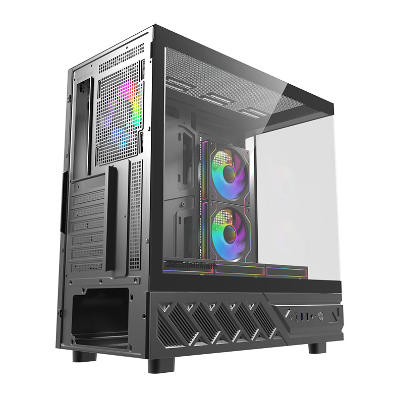 Gabinete Gamer Aigo Darkflash DS950, Mid-Tower, Lateral de Vidro, Com 6 Fans, ARGB, Preto, DS950-PC-CASE-BLACK - miniatura 7