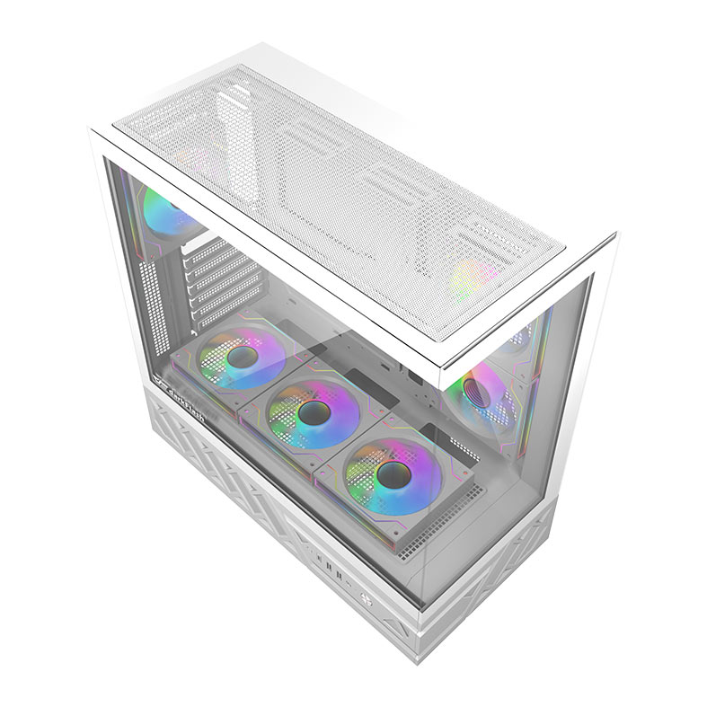 Gabinete Gamer Aigo Darkflash DS950, Mid-Tower, Lateral de Vidro, Com 6 Fans, ARGB, Branco, DS950-PC-CASE-WHITE - miniatura 6