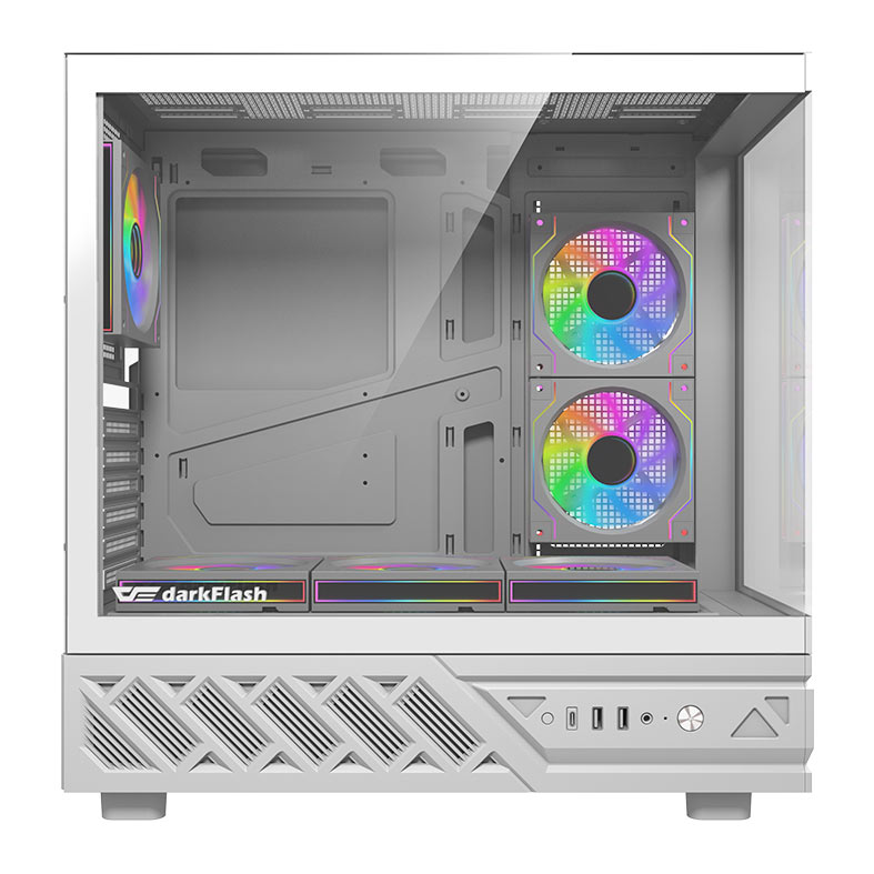 Gabinete Gamer Aigo Darkflash DS950, Mid-Tower, Lateral de Vidro, Com 6 Fans, ARGB, Branco, DS950-PC-CASE-WHITE - miniatura 5