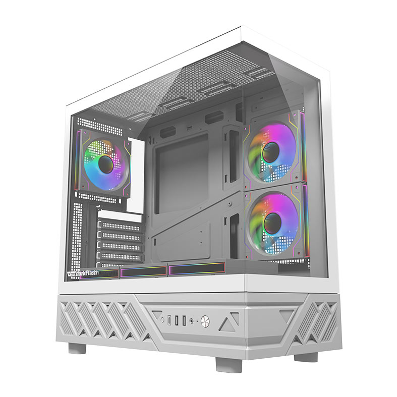 Gabinete Gamer Aigo Darkflash DS950, Mid-Tower, Lateral de Vidro, Com 6 Fans, ARGB, Branco, DS950-PC-CASE-WHITE - miniatura 3