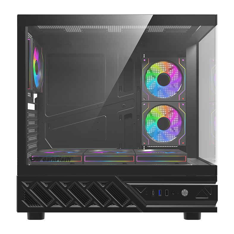 Gabinete Gamer Aigo Darkflash DS950V, Mid-Tower, Lateral de Vidro, Com 6 Fans, ARGB, Com Tela, Preto, DS950V-PC-CASE-BLACK - miniatura 6