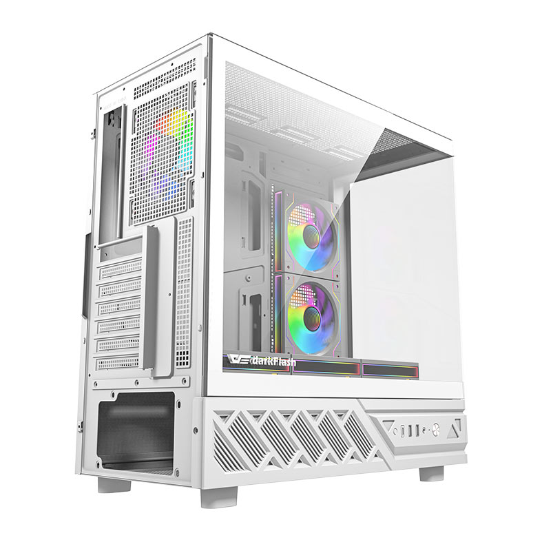 Gabinete Gamer Aigo Darkflash DS950V, Mid-Tower, Lateral de Vidro, Com 6 Fans, ARGB, Com Tela, Branco, DS950V-PC-CASE-WHITE - miniatura 8