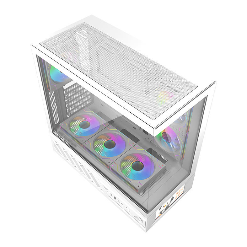 Gabinete Gamer Aigo Darkflash DS950V, Mid-Tower, Lateral de Vidro, Com 6 Fans, ARGB, Com Tela, Branco, DS950V-PC-CASE-WHITE - miniatura 5