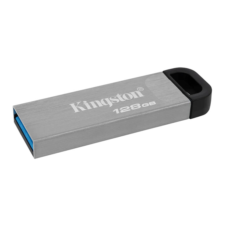 Pen Drive Kingston DataTraveler Kyson, 128GB, USB 3.2, Prata, DTKN-128GB - miniatura 3