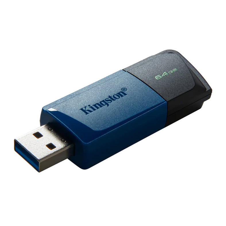 Pen Drive Kingston DataTraveler Exodia M, 64GB, USB 3.2, Preto e Azul, DTXM-64GB - imagem 1